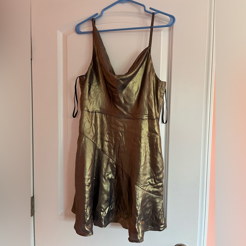 Donna Morgan Gold Mini Dress